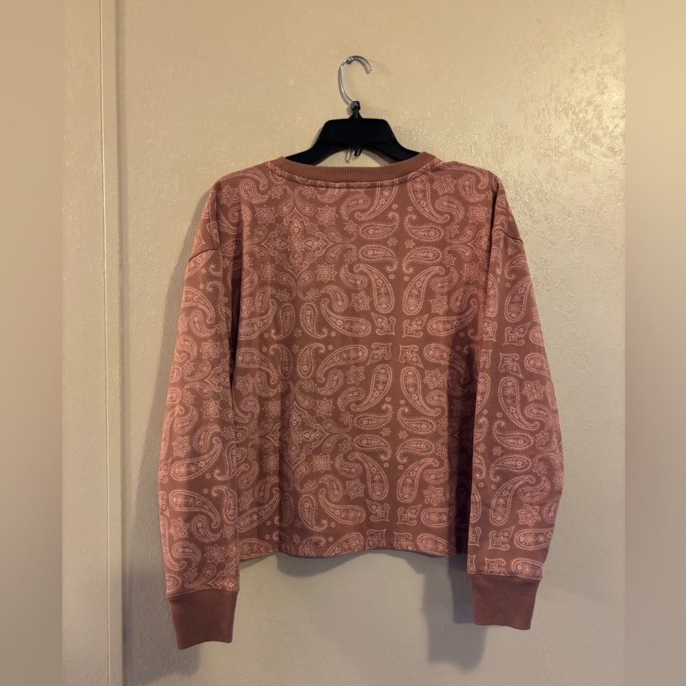NWT Lucky Brand Paisley Crewneck Long Sleeve Top sz L - Picture 2 of 7